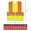 Custom Neon Yellow High Visibility Reflective Safety Vest with Pockets and Zipper Breathable Mesh Heavy Duty Workwear